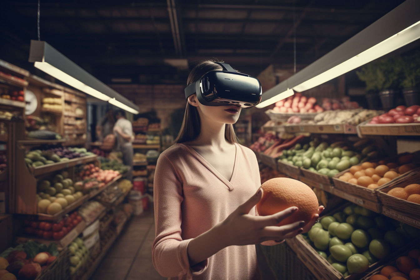 woman doing a grocery task, showcasing the need for VR for cognition and memory